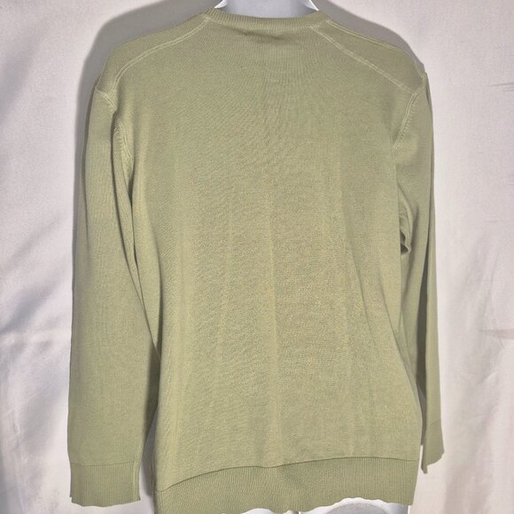KENNETH COLE REACTION V-Neck cotton sweater, green in size Large NWT - Picture 15 of 16